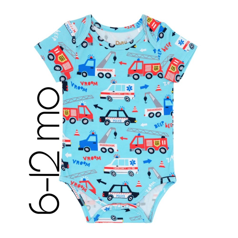 6-12 To The Rescue Bodysuit Little Sleepies